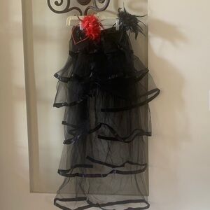 Black Tiered Tulle Costume wrap around skirt, 4 of each